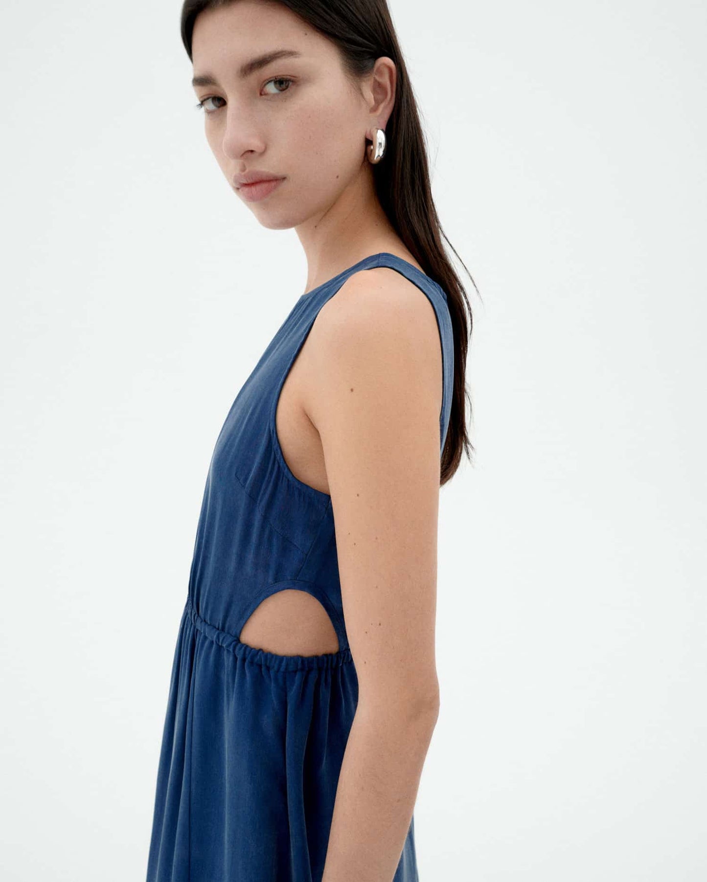 Cobalt Seersucker Raflesia Jumpsuit
