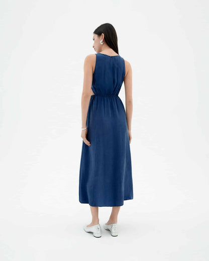 Cobalt Seersucker Raflesia Jumpsuit