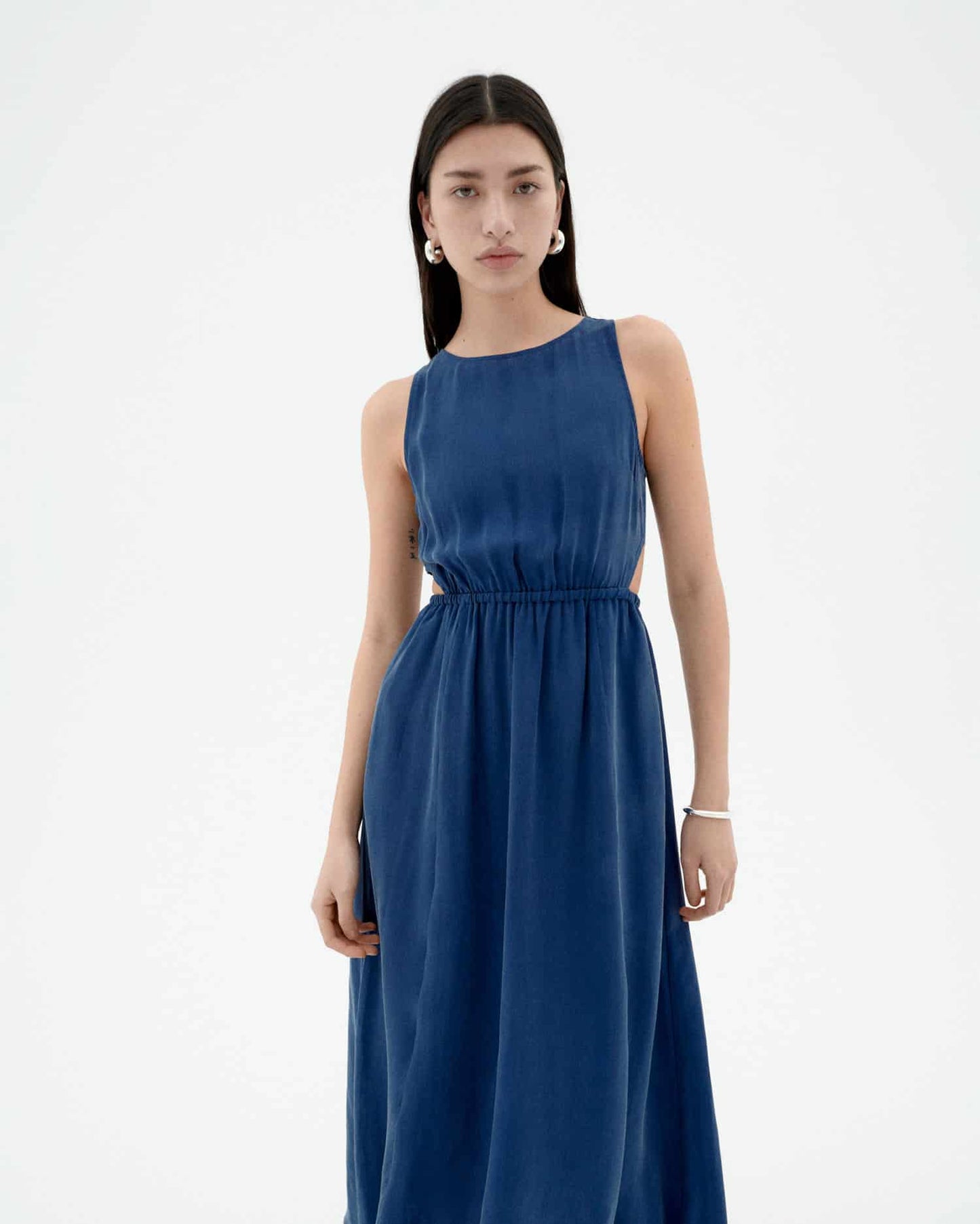 Cobalt Seersucker Raflesia Jumpsuit